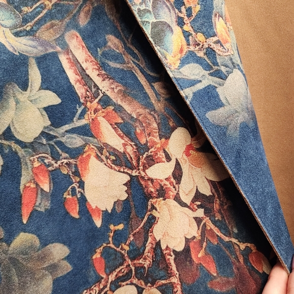 ANTHROPOLOGIE SOLITAIRE Open Front Faux Jacket w/ Pockets L - Picture 3 of 6